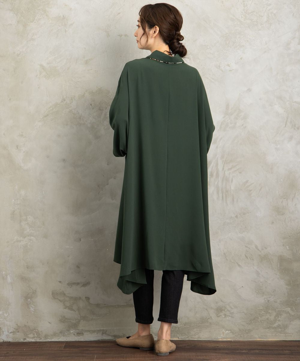 【web限定】【大きいサイズ】 21号(6L～) MAT FASHION ヒョウ柄パイピングコードシャツワンピース - マインドウインド公式オンラインストア