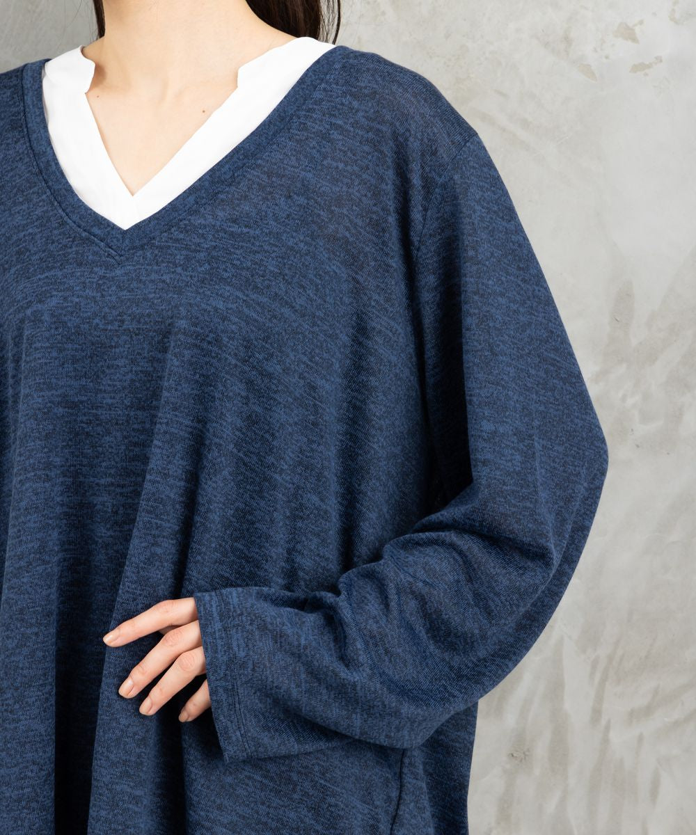 【web限定】【大きいサイズ】 15号・19号(3L・5L) fransa plus size selection シャツフェイクレイヤードVネックニット | sabstreet my standard(サブストリートマイスタンダード) 公式通販| 大きい サイズ レディース ファッシ