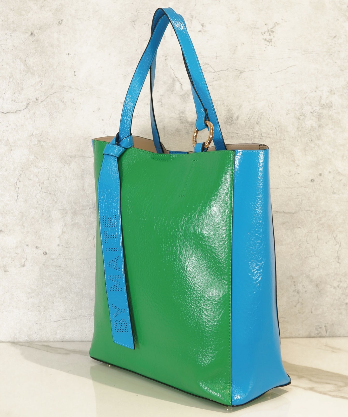 83-6299【LOLA CASADEMUNT BY MAITE】Bolso shopper bicolor