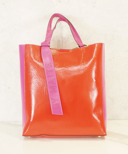 83-6299【LOLA CASADEMUNT BY MAITE】Bolso shopper bicolor